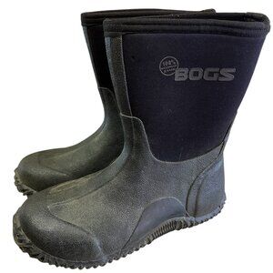 Bogs Boots Women's Size 7 Classic Mid Waterproof Insulated Black Rain Boot 61152
